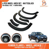 Isuzu D-Max Ute Pickup 6 x Matte Black Fender Flares (2012-2019)