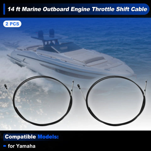 Yamaha 2 x 14 ft Boat Throttle Shift Control Cable