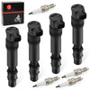 Honda CBR600F 4Pcs Ignition Stick Coils w/ Iridium Spark Plug (2002–2006)