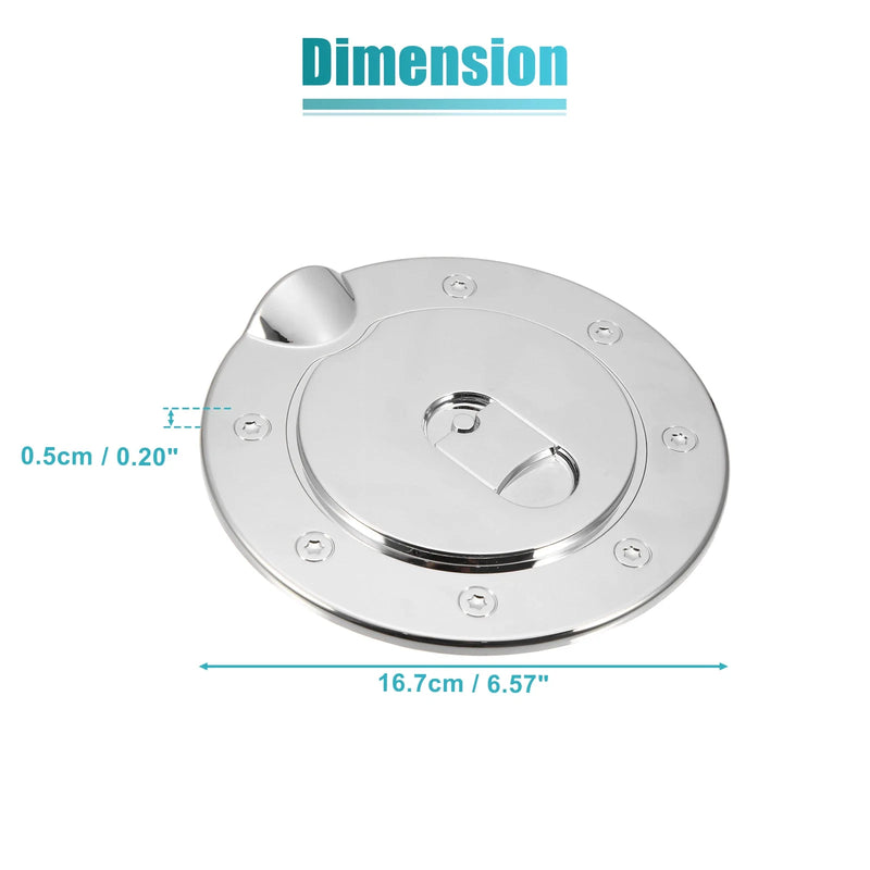 Dodge Ram 1500 Chrome Plated Fuel Tank Filler Cap Cover (2009-2018)