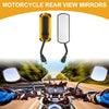M10 Motorcycle Rear View Mirrors Side Rearview Mirror Black Gold Tone Iron