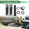 Motorcycle 7/8 22mm Hand Grips Cover Silver Tone
