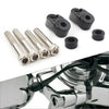 Harley Dyna 39mm 49mm Black Front Turn Signal Relocation Kit