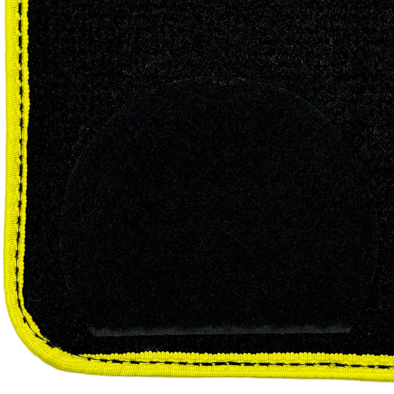 BMW X4 Series F26 SUV with Yellow Trim AutoWin Black Floor Mats (2014-2018)