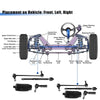 Chevrolet Cobalt 8 Pcs Front Inner Outer Tie Rod Sway Bar Link (2005-2010)