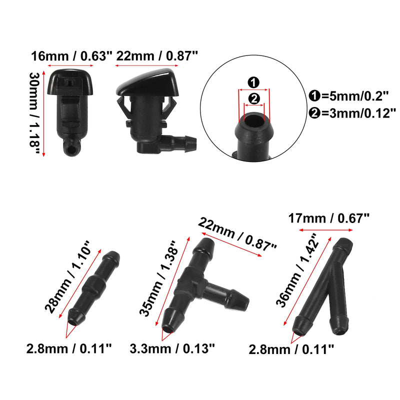 Ford Focus Windshield Washer Nozzles Kit (2008-2009)