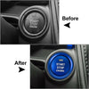 Mazda 3, 6, CX-5 2 x Blue Engine Start Push Button Cover Rings (2014-2023)