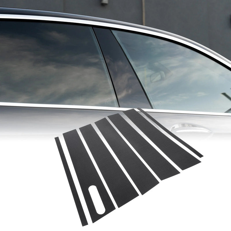 Ford Explorer (2002-2010) Black Carbon Fiber 7 x Car Pillar Window Trim Covers