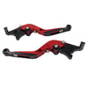 Yamaha TMAX 500 530 560 CNC Red Extendable Brake Clutch Levers (2001-2023)