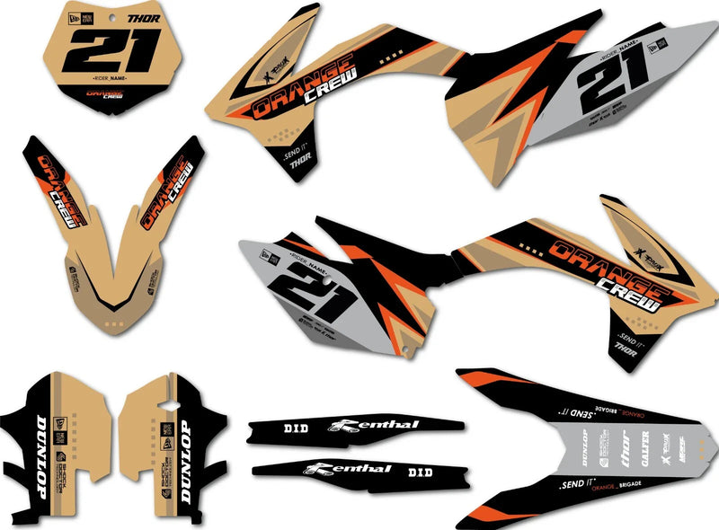 KTM SXF 350 TERRA Style Custom Decal Kit Stickers (2011-2012)