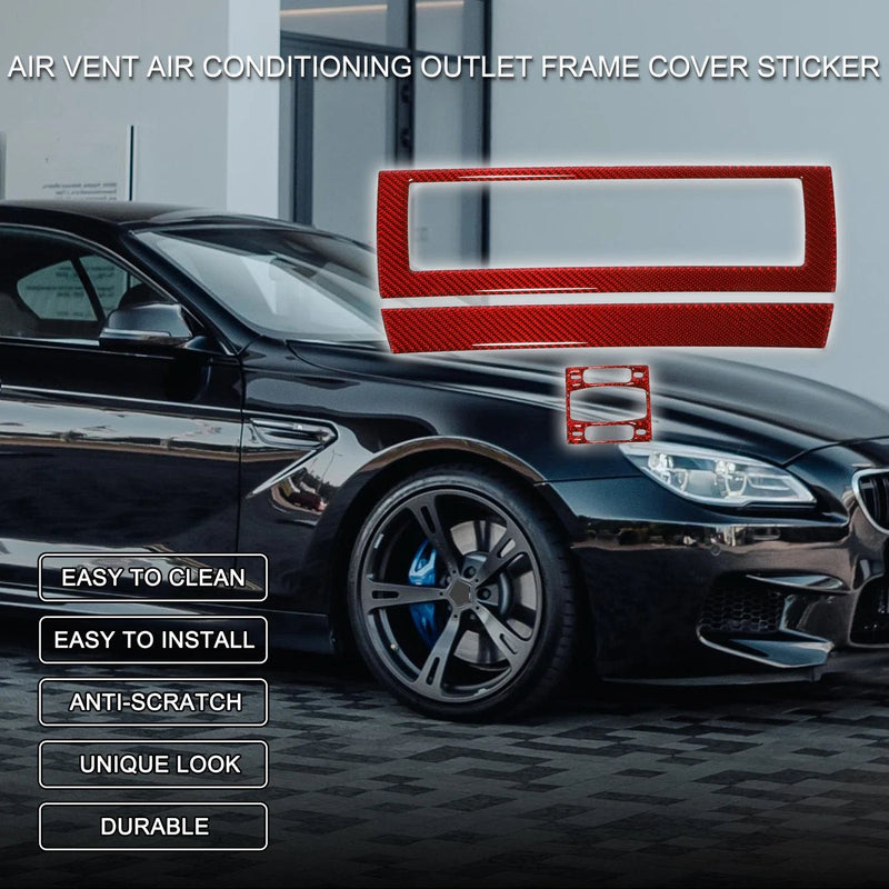 BMW 6 Series E63 E64 Air Vent Outlet Frame Covers Sticker (2003-2010)