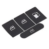 Window Buttons Golf V Passat Sticker Set Black Overlay