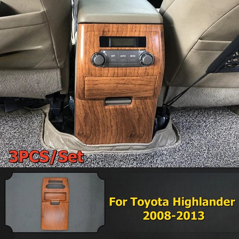 Toyota Highlander Wood Grain AirVent Anti-Kick Panel Cover Trim (2008–2013)