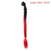 Motorcycle Red Black Helmet Decor Pigtail Gradient Braid Hair Suction Cup