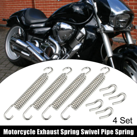 Motorcycles 4 Set Exhaust Pipe Spring 80mm 3.15"