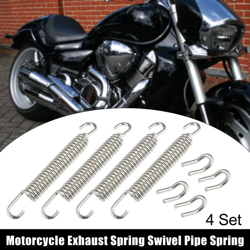 Motorcycles 4 Set Exhaust Pipe Spring 80mm 3.15"