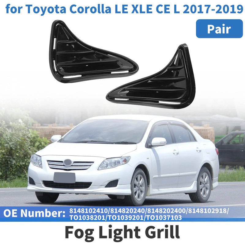 Toyota Corolla Fog Light Cover / 1 Pair / Left Right Front Bumper
