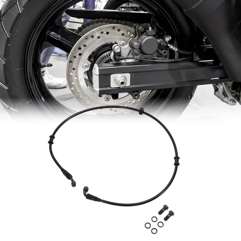 Motorcycle 100 cm Motorcycle Brake Clutch Hose Line Nylon PU SS Wire Braid