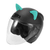 Motorcycle Blue 2 x Cat Ears Style Stick On Helmet Decoration Accessories