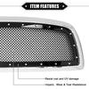 Dodge Ram Chrome Silver Tone Gloss Black Front Grille Assembly