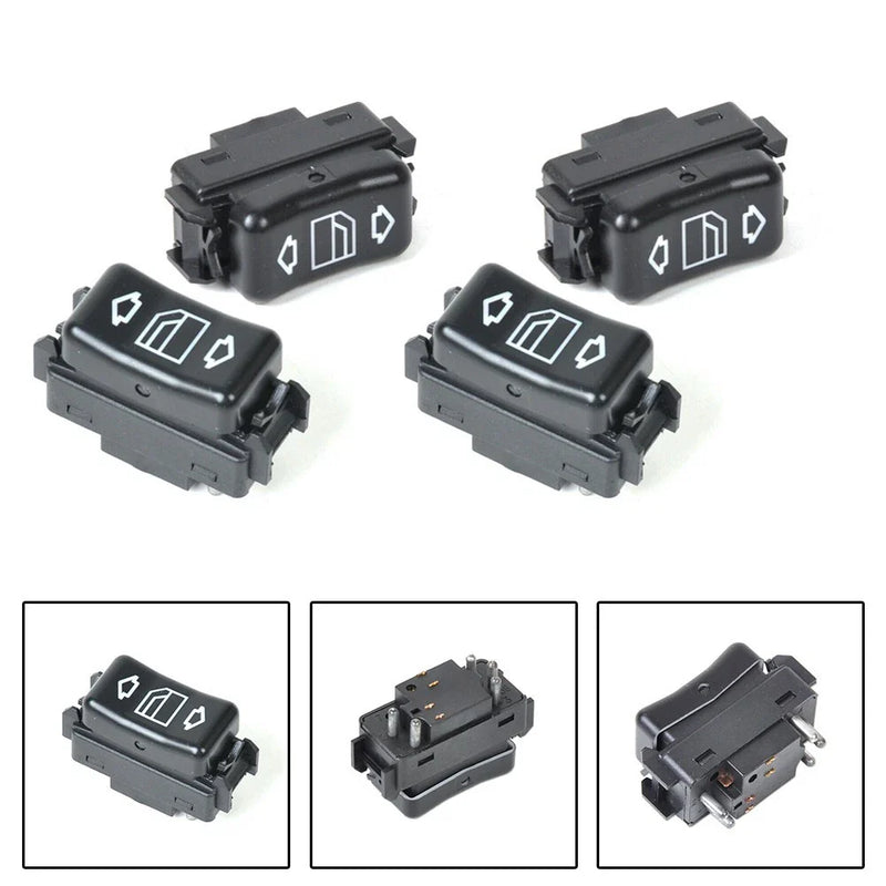 Mercedes W126 W201 Console Power Glass Switch 4x