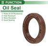 Oil Seal 28x40x7mm FKM Rubber High Pressure Brown 5 Pcs