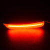 Dodge Charger Clear Lens Red LED Front Bumper Side Marker Lights (2015-2021)