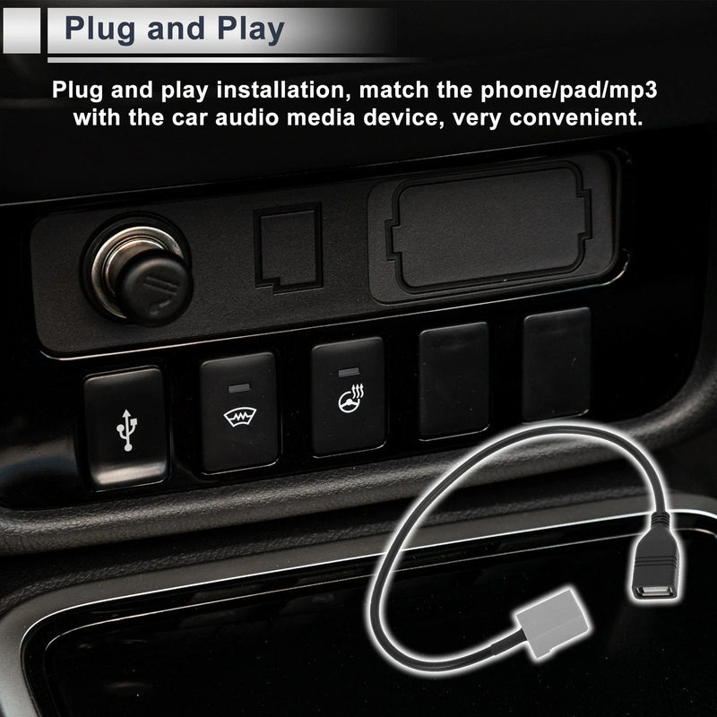 Honda Stereo Radio USB to MP3 Audio Aux Adapter Cable