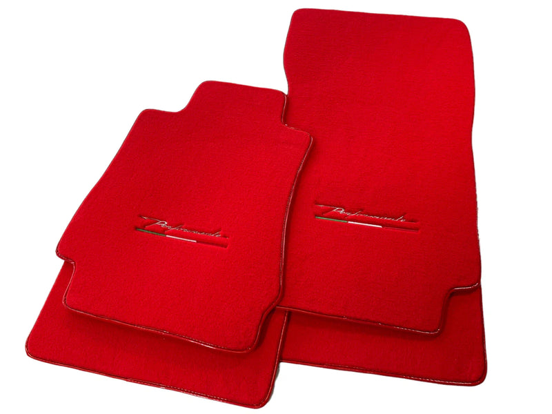 Alfa Romeo Spider (1966-1993) 2 x Perfomante Red Tailored Floor Mats