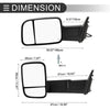 Dodge Ram 1500 with Turn Signal Light Black Tow Mirrors (2009-2012)