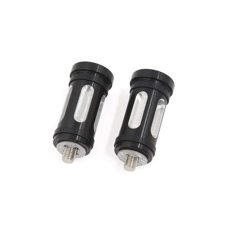 Harley 2 x Black CNC Edge Cut Brake Shifter Peg Billet
