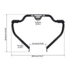Harley Softail Fat Boy Black Mustache Engine Highway Guard Bar (2018-2024)