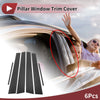 Toyota Crown 6 x Car Door Pillar Window Trim Carbon Fiber (2005–2009)