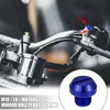 Universal M10 Motorcycle 2 x Mirror Hole Plugs Screws Caps Negative Blue