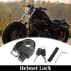 Universal Mini Motorcycle Anti-Theft Locks Set 1 x Helmet Lock Cable