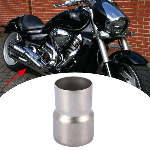 Make Model 51-60mm / Exhaust Pipe Adapter Reducer Muffler Titanium Tone