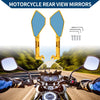 Motorcycle M8/M10 Motorcycle Rear View Mirrors Gold Tone 1 Set