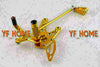 Yamaha YZF R1 2007-2008 - 2 x Gold Adjustable Rearset Footpegs