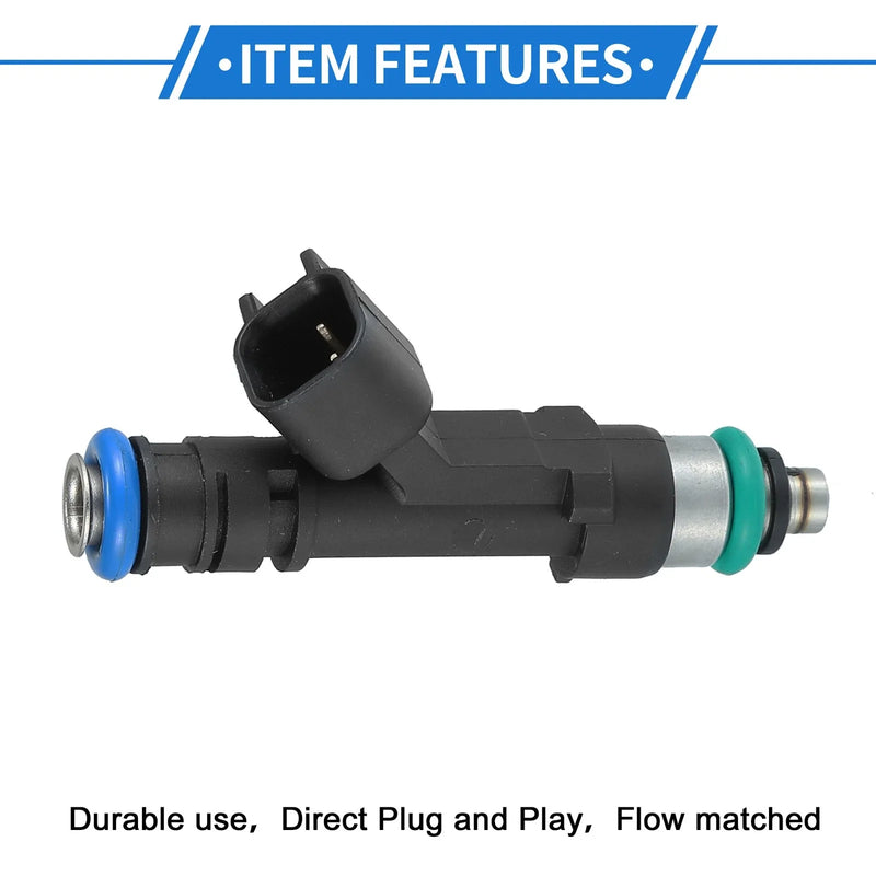 Dodge Ram 1500 (2004-2010) - 6 x Black Injectors Fuel Injector 3.7L