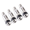 Car & Truck 4pcs Stainless Steel Tire Valve Stems with Dust Caps
