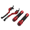BMW R1200GS Red Extendable Brake Clutch Levers Grips Set (2004-2012)