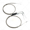 Harley-Davidson Throttle & Idle Cable Set 56-1/2" Stainless Steel