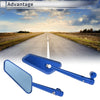 Motorcycle M8/M10 Rear View Mirrors Prismatic Blue Aluminum Alloy 1 Set