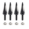 Harley Road Glide 2015-2023 Aluminum Black / White 4x Windshield Spike Bolts