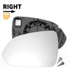 KIA Rio Left Side Heated White Mirror Glass (2017-2020)