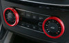 Benz GLE GLS Red Aluminum A/C Button Knob Cover Trim (2016–2019)