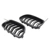 BMW 5-Series Glossy Black Front Kidney Grille with Light Strip (2010-2016)