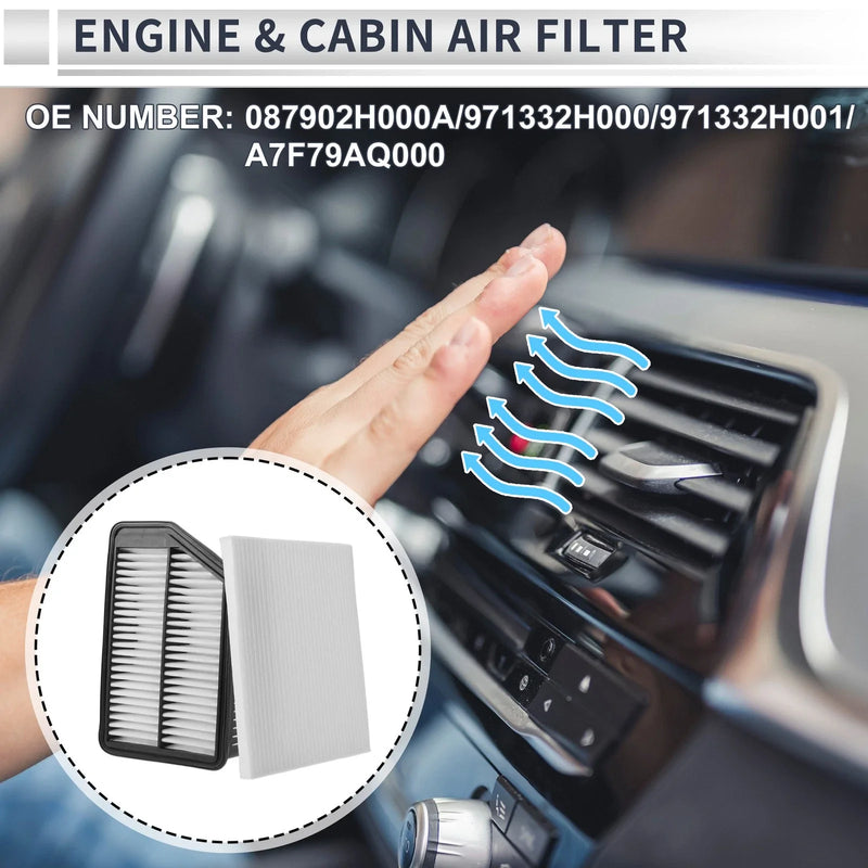 Hyundai Elantra Engine Cabin Air Filter Combo Set (2014-2016)