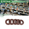Oil Seal FKM Rubber 22x38x8mm High Pressure Brown 5 Pcs