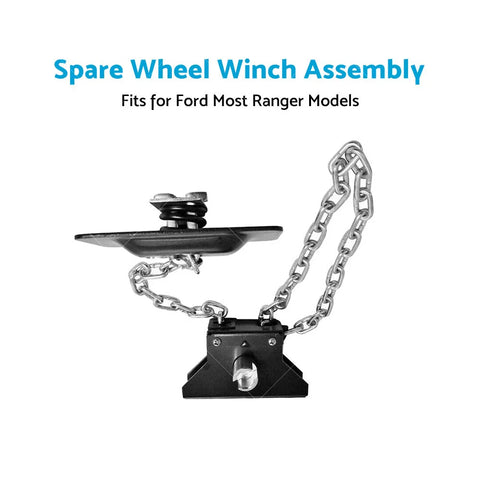Ford Ranger Heavy Duty Spare Wheel Tyre Winch Winder Assembly (2012-2023)